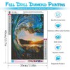 6 Pack Diamond Painting Kits, 5D Diamond Beach Number Painting,