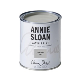 Annie Sloan Satin Paint (Chicago Grey, 25 Fl Oz/750 mL). Soft sheen for interior wood and metal. Self-leveling, all-in-one paint with no wax or lacquer required.