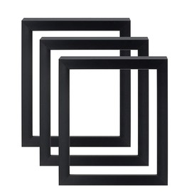 Creative Mark Gotham Deep Gallery Frames - 3 Pack of Professional Gallery Frames for Canvas, Paintings, Presentation & More! - [Black - 18x18]