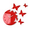 Round and modern butterfly wall clock with no tick sound