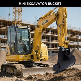 Yeipower Mini Excavator Bucket Attachments - 200mm Backhoe Bucket Mini Excavator Accessories Parts for Excavators up to 2 Tons