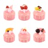 Luckforest Artificial Cupcake, 6 Pcs Pink Mixed Fake Simulation Realistic