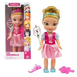 FAIRYTALE PRINCESS, Doll 35 cm with Princess Outfit and Accessories, Model Cinderella, Toy for Children from 3 Years, FAT012