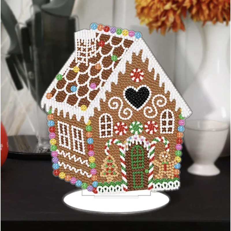 Syntego 5D DIY Cute Christmas Gingerbread House Diamond Painting Art