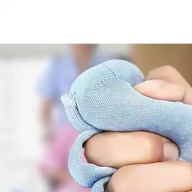 손가락 운동 기구 손 근력 강화 쿠션 그립 악력 운동 도구 용품 손목 근력 강화 Finger Exercise Device Hand Strengthener Grip Cushion Grip Strength Trainer Wrist Strengthener [Blue]