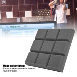 6Pcs Sound Proof Foam Panels, 30x30x5cm / 11.8x11.8x2in Acoustic Foam Panels Recording Studio Foam Panels Acoustic Treatment Sound-Absorption Panels for Wall and Ceiling (Gray)