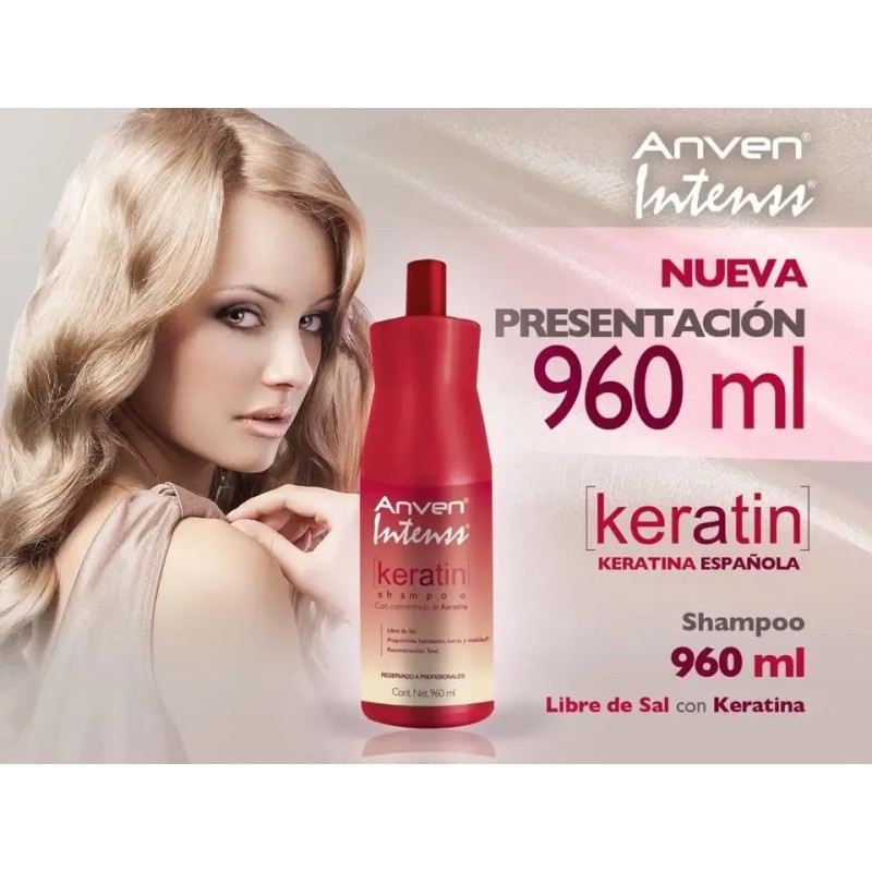 Oferta Anven Intenss Shampoo Keratin Libre De Sal 960ml