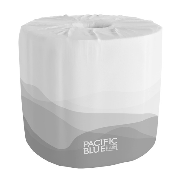 Pacific Blue Basic 2-Ply Embossed Toilet Paper (previously branded Envision); 19880/01; 550 Sheets Per Roll; 80 Rolls Per Case