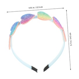 Vaguelly 3pcs Colorful Sequin Heart Headbands Sparkly Hair Accessories for Parties Festivals and Cosplay Lightweight Comfortable and Eye-catching Hair Bands for Ages