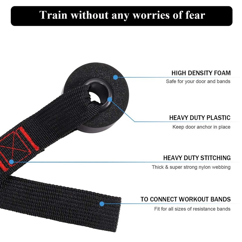 4 Pcs Heavy Duty Door Anchor for Resistance Bands, Door