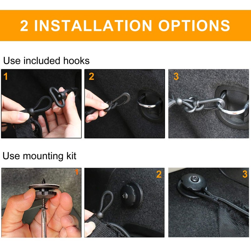 AUTOAC Cargo Net for SUV - Car Trunk Net Stretchable