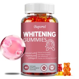 buporai Whitening Gummies - Moisturized Skin, Evens Skin Tone, Liver Health, Anti-aging