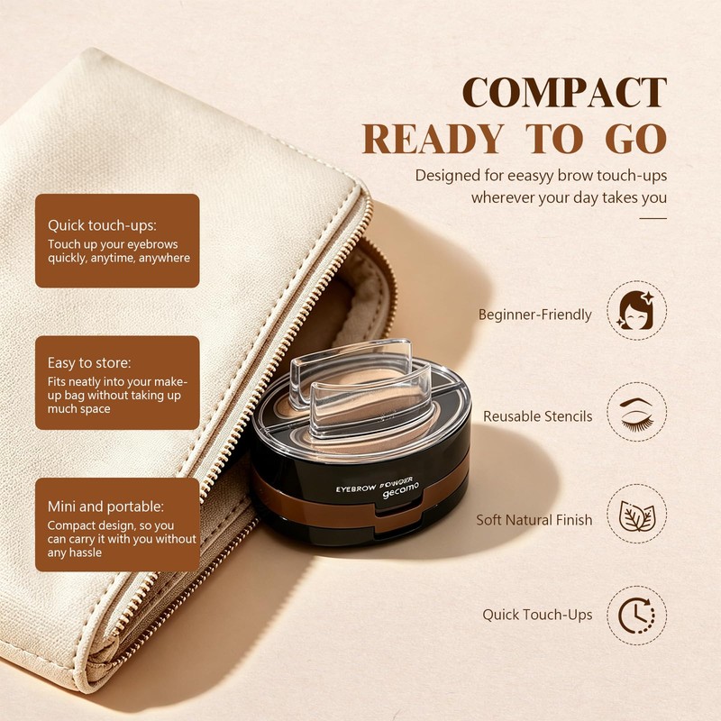 Eyebrow Stamp Kit Quick Makeup Tool for Natural Perfect Brows