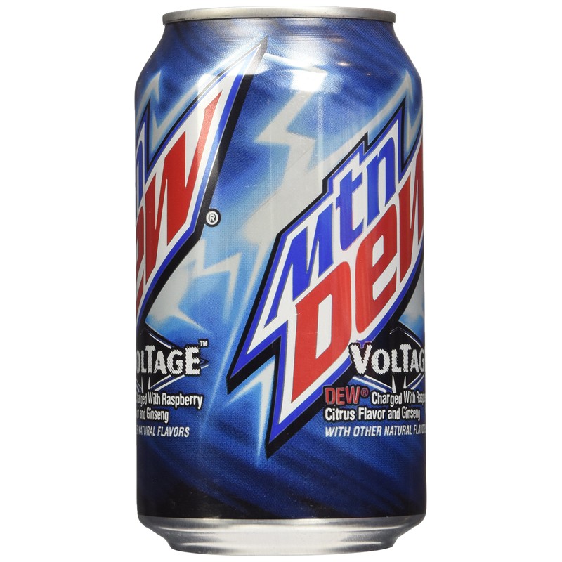 Mountain Dew Voltage Raspberry Ginseng Citrus Soda, 12 Ounce (12