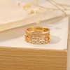 FAXHION Gold Rings for Women Non Tarnish, 14k Gold Plated