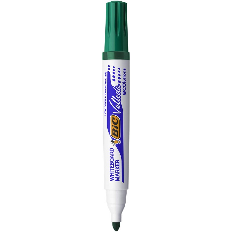 Bic Velleda 1701 Ecolutions Whiteboard Pens, Green - Box of