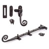 10-Inch Antique Cast Iron Monkey Curly Tail Window Stay Casement