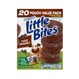 Fudge Entenmann’s Little Bites Fudge Brownie Mini Muffins | 1 Pack (20 Pouches Total)