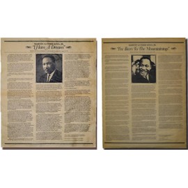 Our Amendments Martin Luther King, Jr. Famous Speeches 2-pk Poster-Size Bundle, Antiqued Parchment Prints I Have a Dream (23" x 29") and I've Been to the Mountaintop(23" x 29")