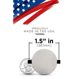 Made in The USA - 5 1.5 inches (1 1/2") Steel Pipe Screen Filters (Extra Fine Mesh) - Up in Smoke Brand