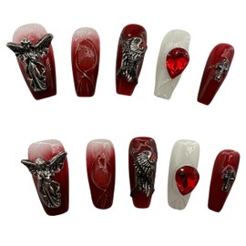 Press on nails,JC Handcrafted Press On Nails Kit, Short Length Nail Press Ons, Durable, Easy Application, Stylish Impress Press On Nails,Perfect for Daily Wear & Special Occasions (G37, M)