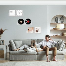 Trukafie Wall Shelf, Wall Shelf, No Drilling, Acrylic Floating Shelf, No Drilling Required, for Bathroom, Living Room and Bedroom, Spice Rack, Bookcase, Industrial Decoration, Photo Frame (4)