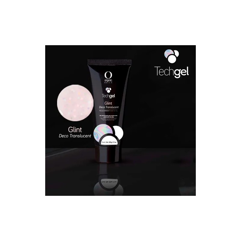 Polygel Glint Base Traslucido Organic Nails Techgel 60g
