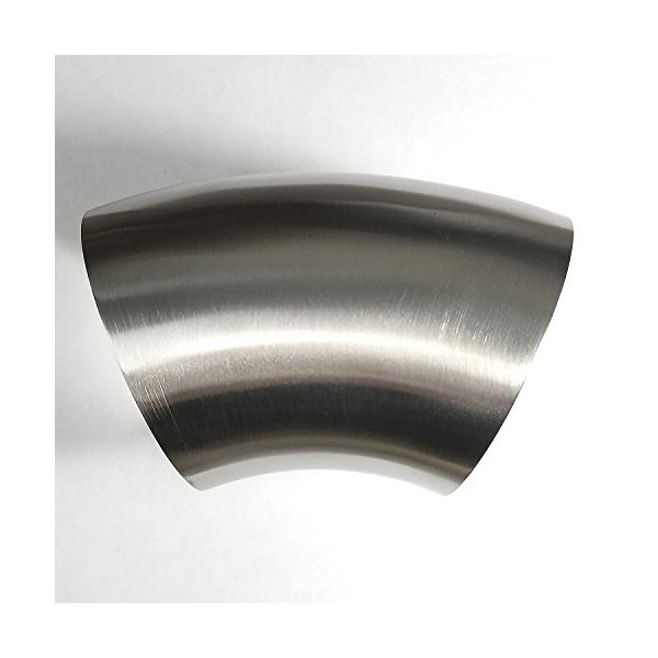 Stainless 3" 45° Mandrel Bend Elbow - 1.5D/4.5" CLR Loose