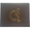 Generic Disabled Badge Holder Wallet - Brown PU Leather -