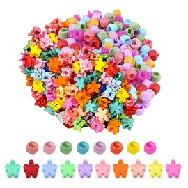 CALLYSONIC 90 Stück Haarklammern Mädchen, Mini Blumen Haarklammer, Kunststoff Haarperlen zum Klipsen, Rutschfeste Haarklammer Klein, Haarperlen Mädchen, Bunte Hair Clip für Haarschmuck Mädchen Kinder