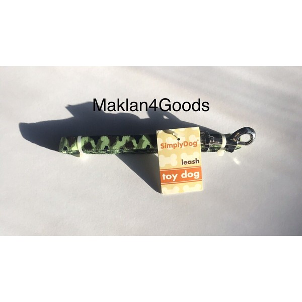 Simply Dog Toy Dog Green Camo Leash 0.39 x 4ft