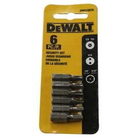 Dewalt DWA1SEC6 6-Piece Security Bit Set