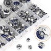 VOVCIG 182Pcs Stainless Steel Lock Nut Assortment Kit Hex Lock