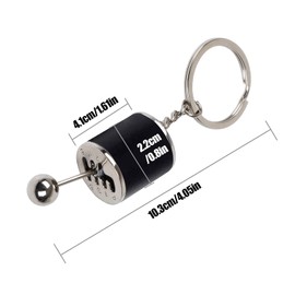 SHENLONG 1pcs Car Shifter Keyring,Creative Auto Gear Shifter Model Keychain,Car Shift Shaped Metal Alloy Key Rings,Man Keychain Gift Car Accessories Pendant(black)