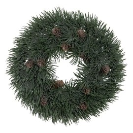 BigBuy Christmas Corona di Natale Verde PVC 28 x 28 cm