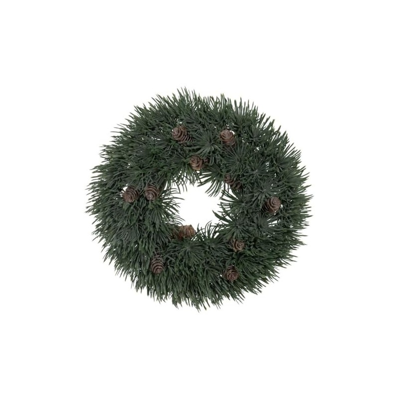 BigBuy Christmas Corona di Natale Verde PVC 28 x 28