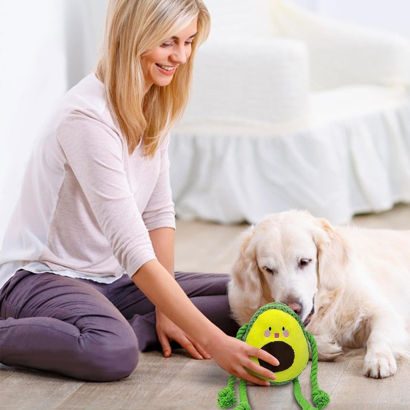 Andiker Squeaky Dog Toy, Cute Soft Dog Plush Toys with