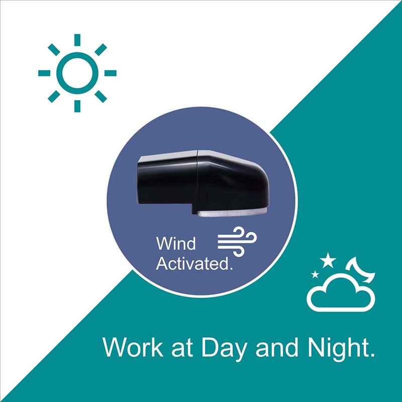 CITKOU 4Pcs Deer Whistles for Car Dual Construction Black