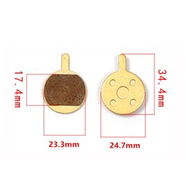 MEXITAL 2 pairs Sintered Disc Brake Pads fit for PROMAX DSK-400/410 / 610 / 610J / 650 / 650J / XNINE S14-2