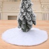 Alipis 15 Inch Faux Fur Christmas Tree Skirt, Fluffy Plush