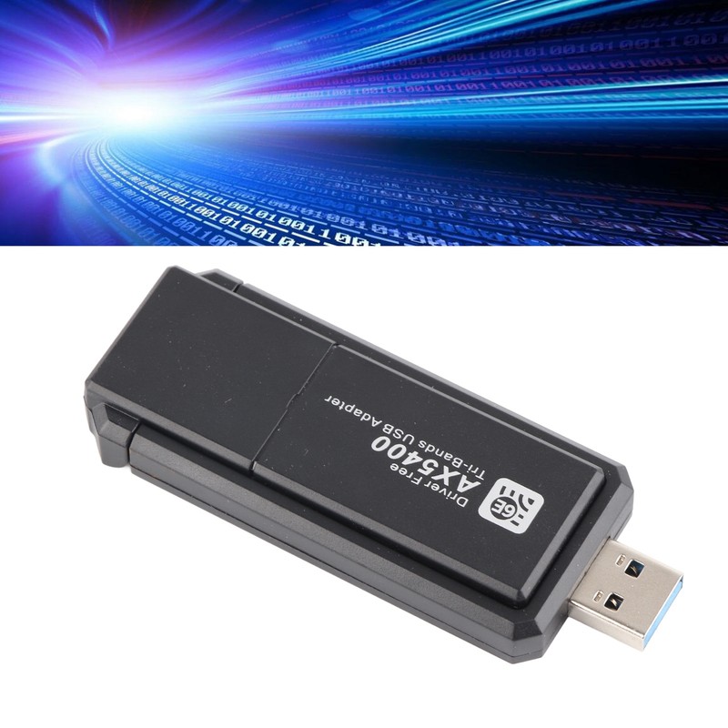 WiFi 6E Network Adapter 5400Mbps USB Network Card with Triple