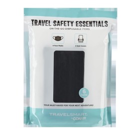 TRAVEL SMART Travel Safety Kit with Seat Covers and Face Masks