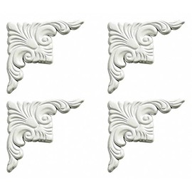 Corner Plates, Dove White, 3-1/2 in. L, PK4