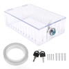Dpofirs Universal Large Thermostat Lock Box for Wall, Clear Plastic