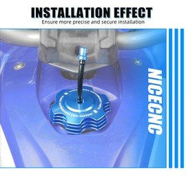 NICECNC NICECNC Fuel Tank Cap with Hose Compatible with Yamaha YFZ450 2004-2009 2012 2013,YFZ450R 2009-2023, YFZ450R Special Edition 2016,Warrior 350 YFM350X 2002 2003 2004,See Fitments Blue