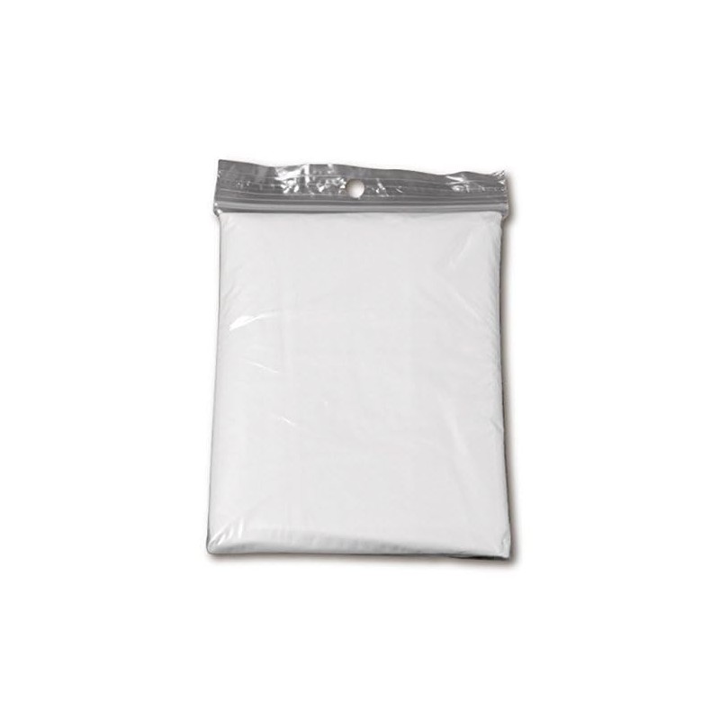 GIDUTEX Disposable Rain Poncho with Hood Pack of 3, White,