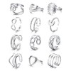 Adramata 12 Pieces Rings for Women Stainless Steel Ring Women