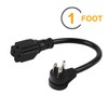 Right Angle (Down Angle) 15 Amp to 20 Amp Plug