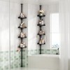 YCIA&DONE 360° Rotating Corner Shower Caddy Tension Pole, Black
