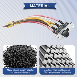 Xiatiaosann 4 Pcs Ceiling Fan Toggle Switch 18AWG Mount Direction Switch 6A 125V / 3A 250V 6-Pin Reverse Rotation Micro Fan Control Switch (ZE-209-22) Replacement Slide Switch with Plug